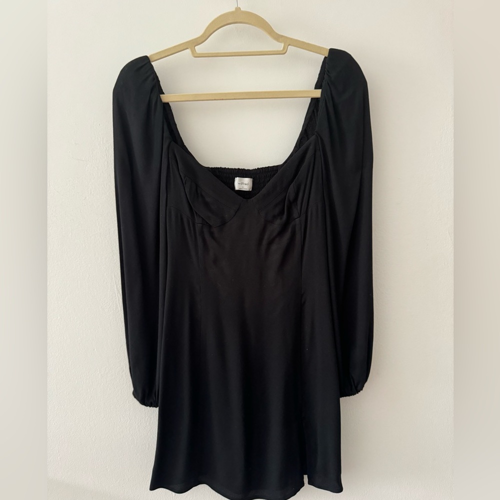 Aritzia bustier mini dress black